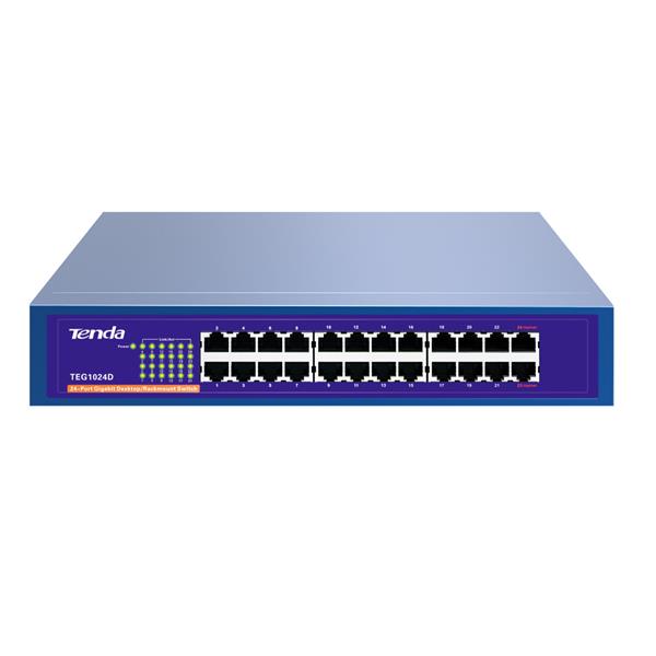 Tenda Switch Gigabit Ethernet TEG1024D _ 24 port LAN tốc độ 10/100/1000Mbps _ 13inch
